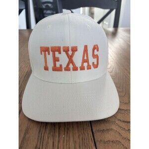 Texas SnapBack Hat White Orange Embroidered Yupoong Classic Adjustable Cap